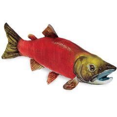 Real Planet Sockeye Salmon Plush close-up texture for cozy hugs