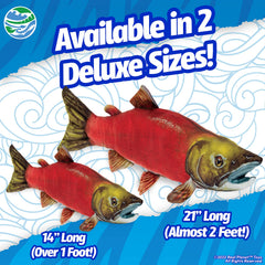 Real Planet Sockeye Salmon Plush colorful body ideal for play