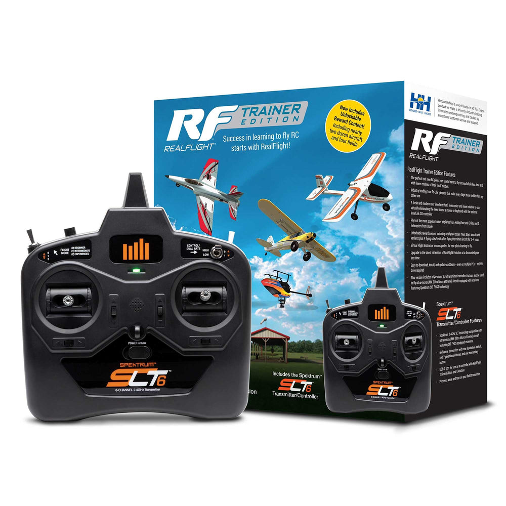 REALFLIGHT Trainer Edition SLT6 transmitter for PC-based RC flight practice.