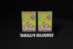 Realm Guard 100ct textured sleeves back view offers grip and glare reduction