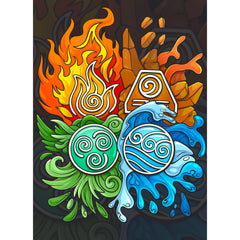 Realm Guard 4-Elements sleeves front view for smooth shuffling and art protection.