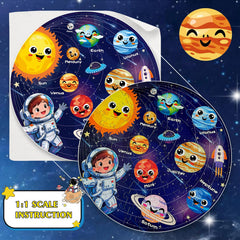 REALRINDO space puzzle is ideal for birthdays and classroom activities.