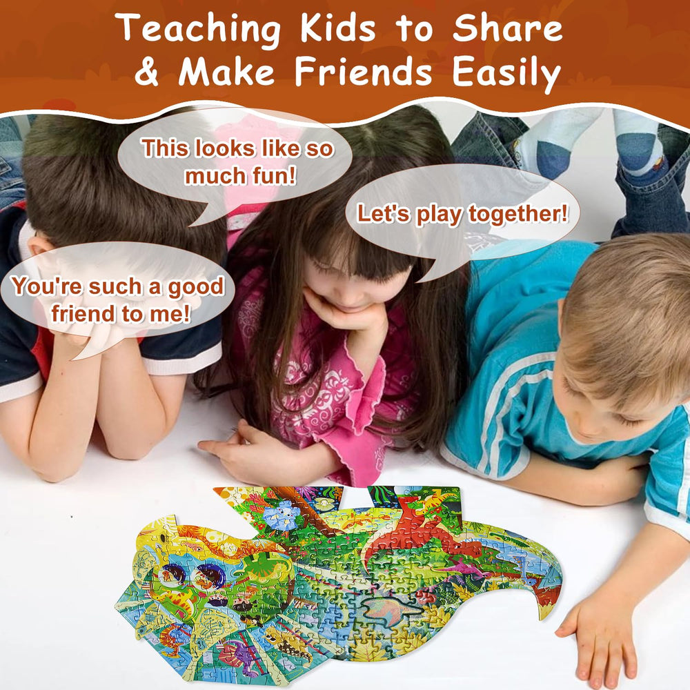RealRindo jungle-themed puzzle invites kids to explore a colorful prehistoric world.