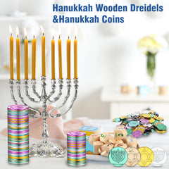 Realspring Hanukkah kids playing with coins and dreidels