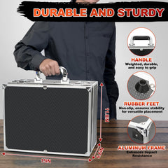 Secure dual combination locks on the REAQUE card box
