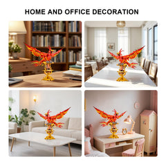 RECROQUO display-ready phoenix centerpiece on a shelf