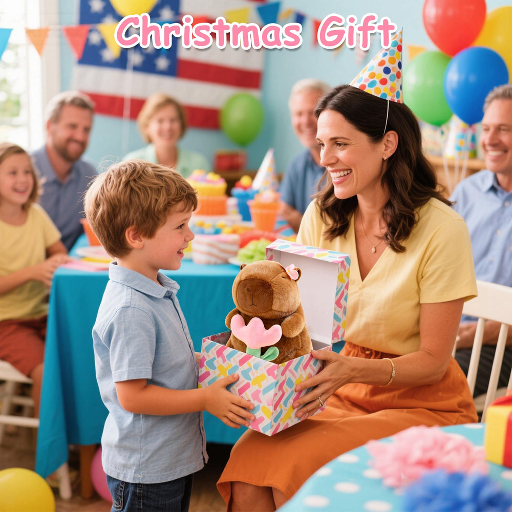 redaica Capybara Plush on shelf enhances room theme.