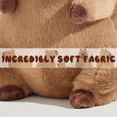 REDAICA capybara plush vacuum-pack packaging, ready for doorstep arrival and gift-ready presentation.