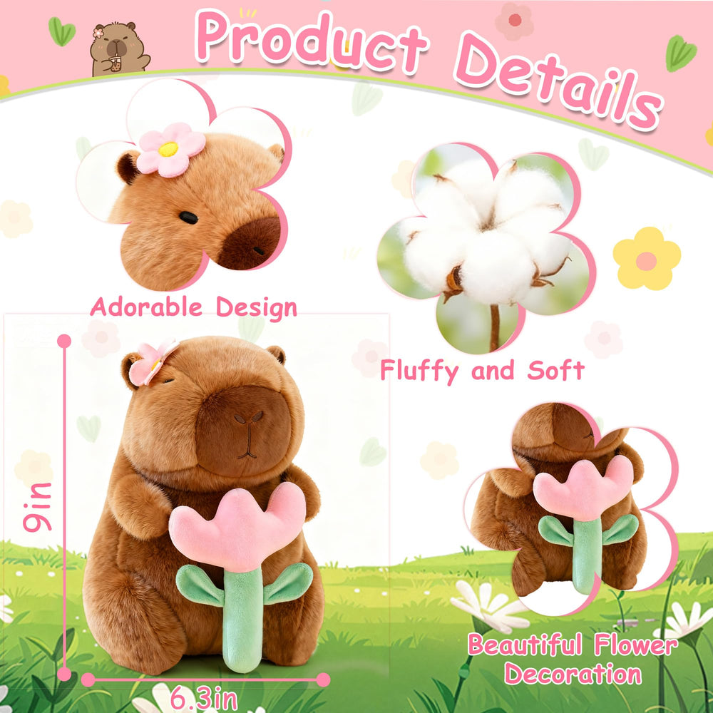 redaica Floral Crown Capybara Plush adds nature-inspired decor.