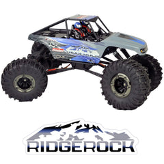 Redcat Racing Danchee Ridgerock front view demonstrates rugged 4WD capability on rough terrain.