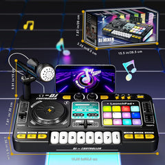 RedCrab DJ Mixer launch pad lights enhance immersive play sessions.
