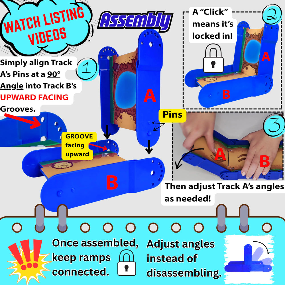Redi-Rampz ramp layout using five pieces demonstrates quick setup.