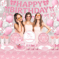 REDWORD pink small cake toppers finish the cake with cute detail.