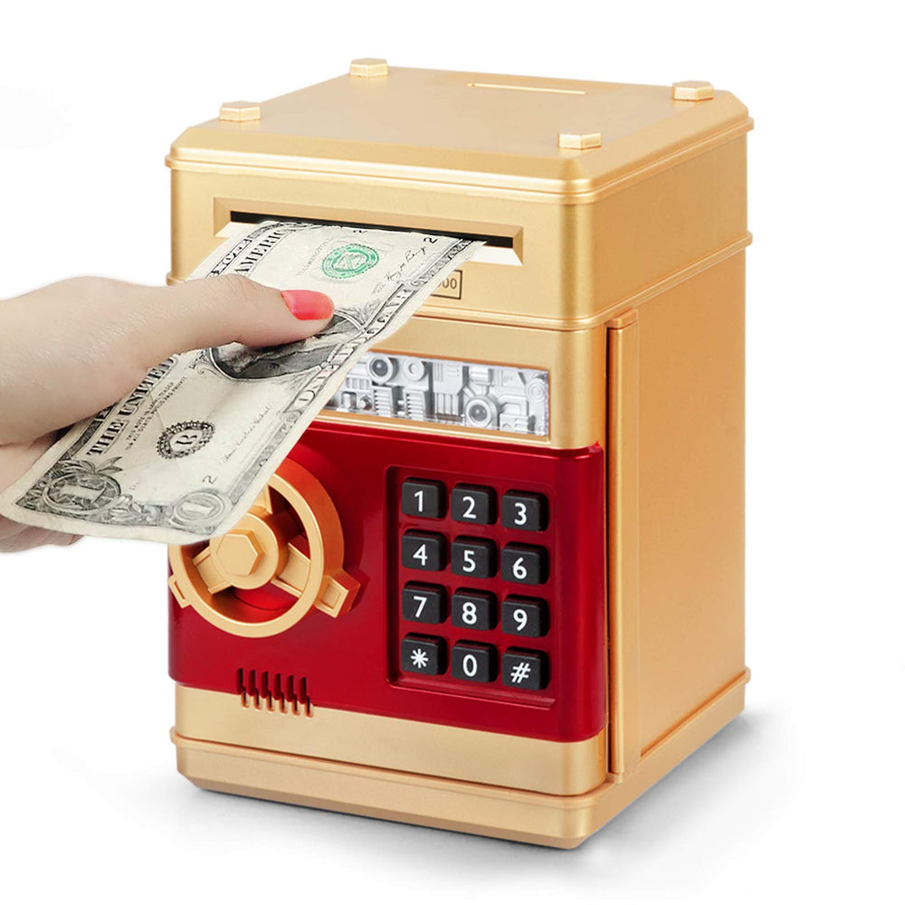 Refasy Money Bank for Kids front view with secure, kid-friendly design.