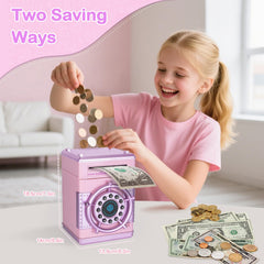 Refasy piggy bank with fingerprint simulation adds fun to saving sessions