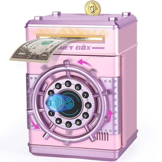 Refasy piggy bank with password protection keeps savings secure for kids