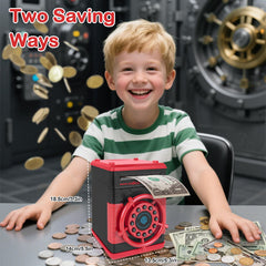 Refasy piggy bank fingerprint simulation adds playful security