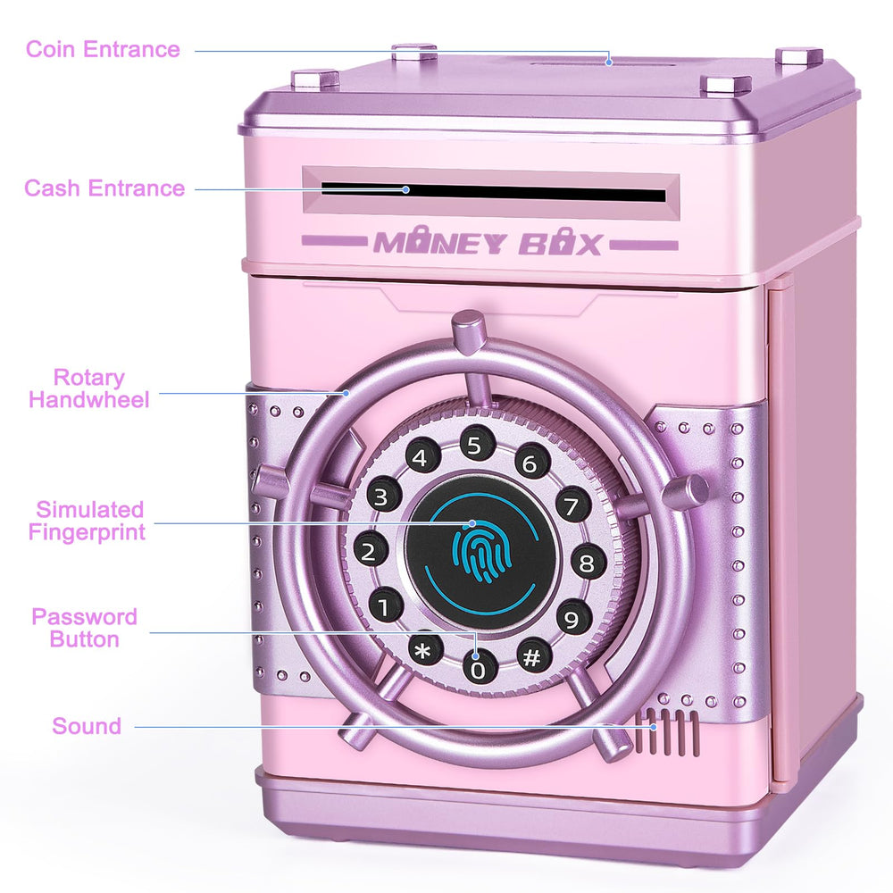Refasy piggy bank rotary handwheel provides tactile, engaging access