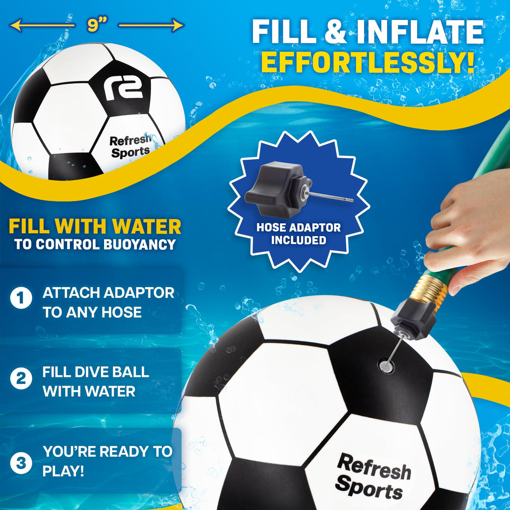 Refresh Sports Aqua Dive soccer ball durable puncture resistant construction