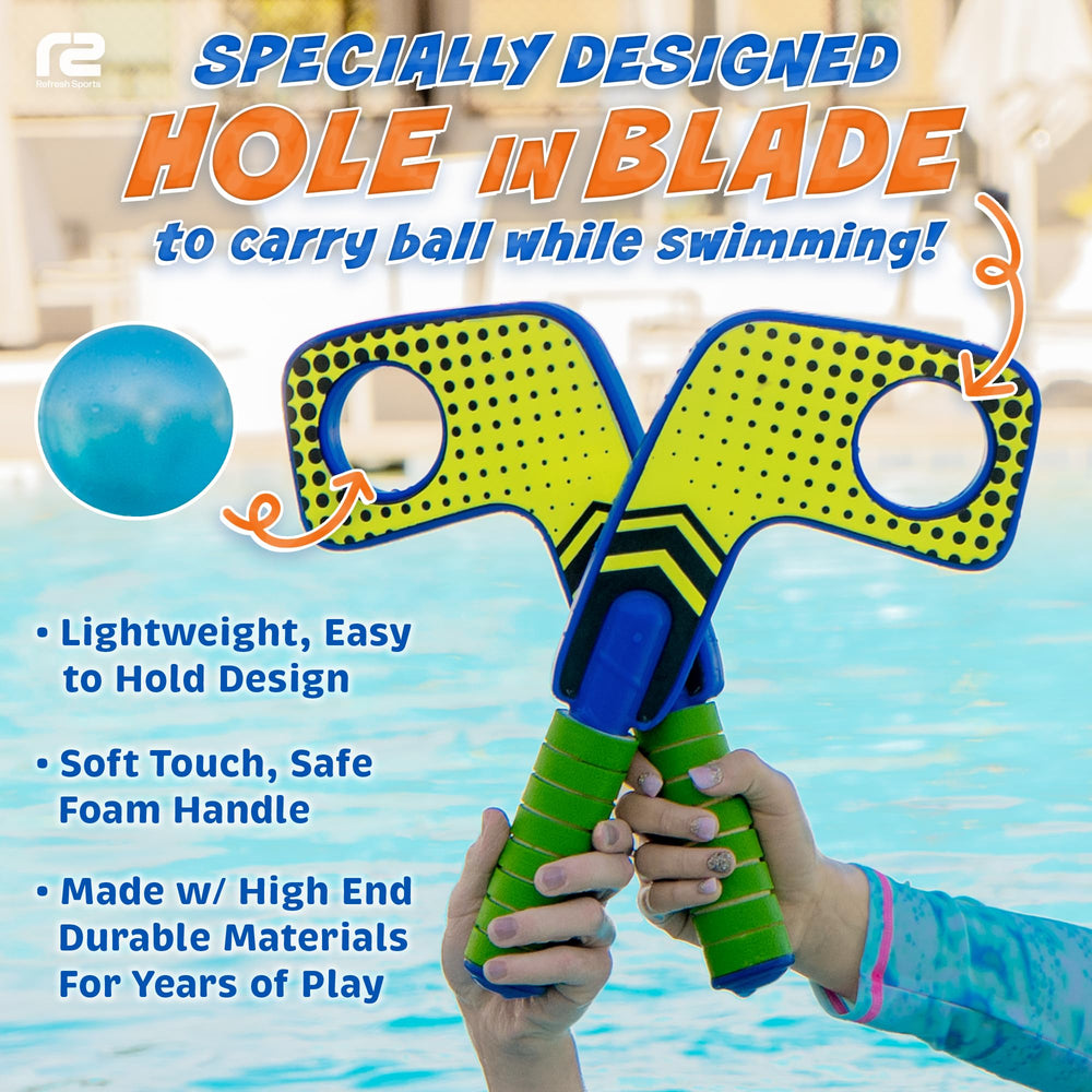 Refresh Sports foam hockey blades with water flow hole for smoother shots.