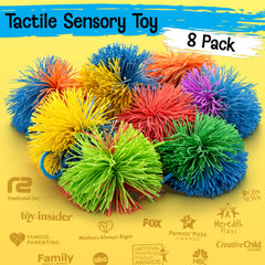 Refresh Sports Stringy Balls 8 Pack vibrant squishy texture encourages fidgeting and focus.