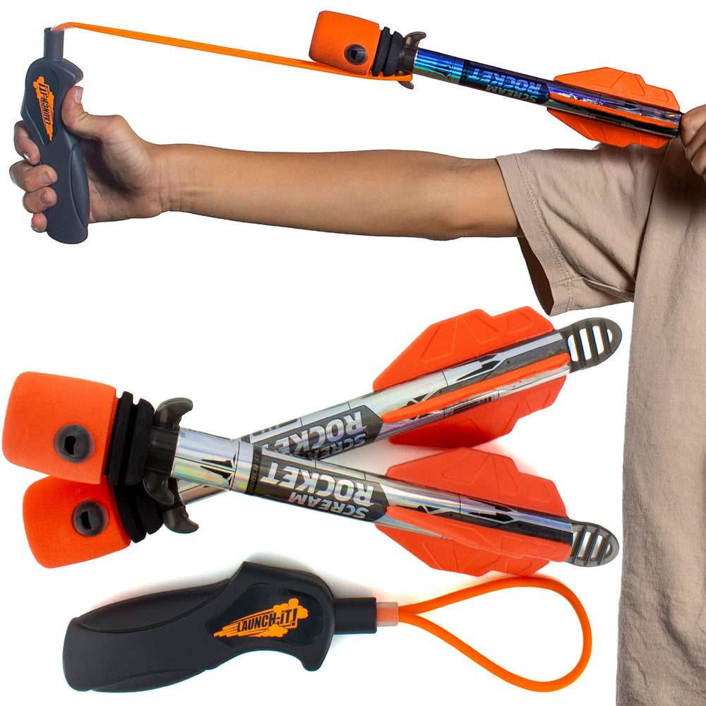 Refresh Sports toy rocket launcher in action, promoting active outdoor play.