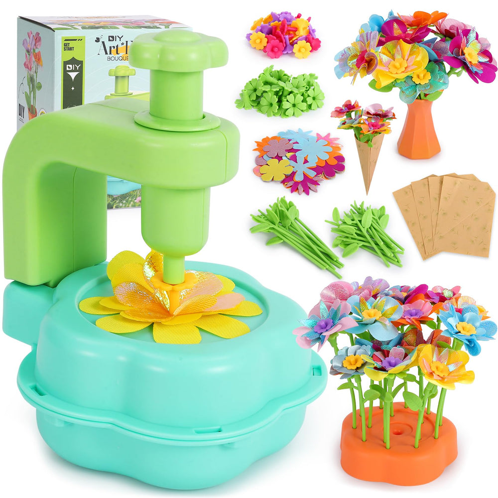 Refttenw Flower Craft Kit bouquet maker boosts creativity for kids.