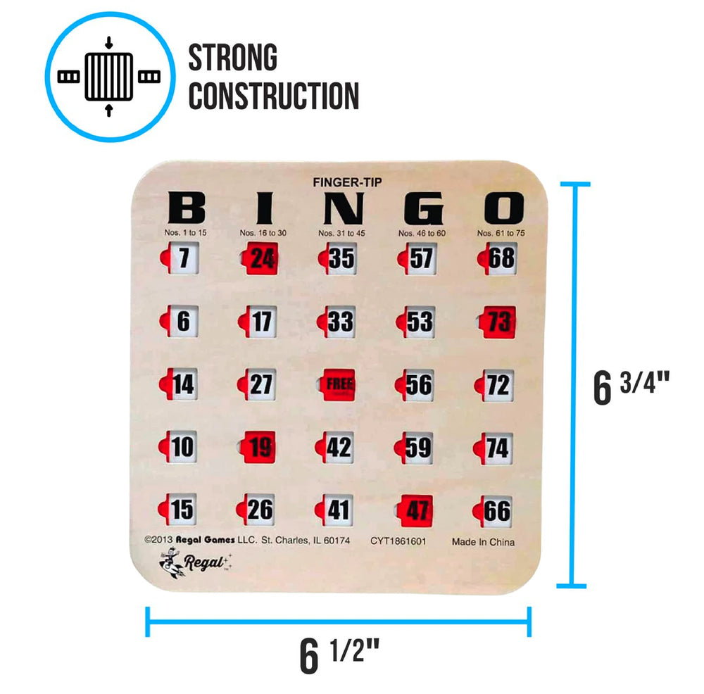 Regal Games durable 4-ply cardboard withstands many rounds of play.