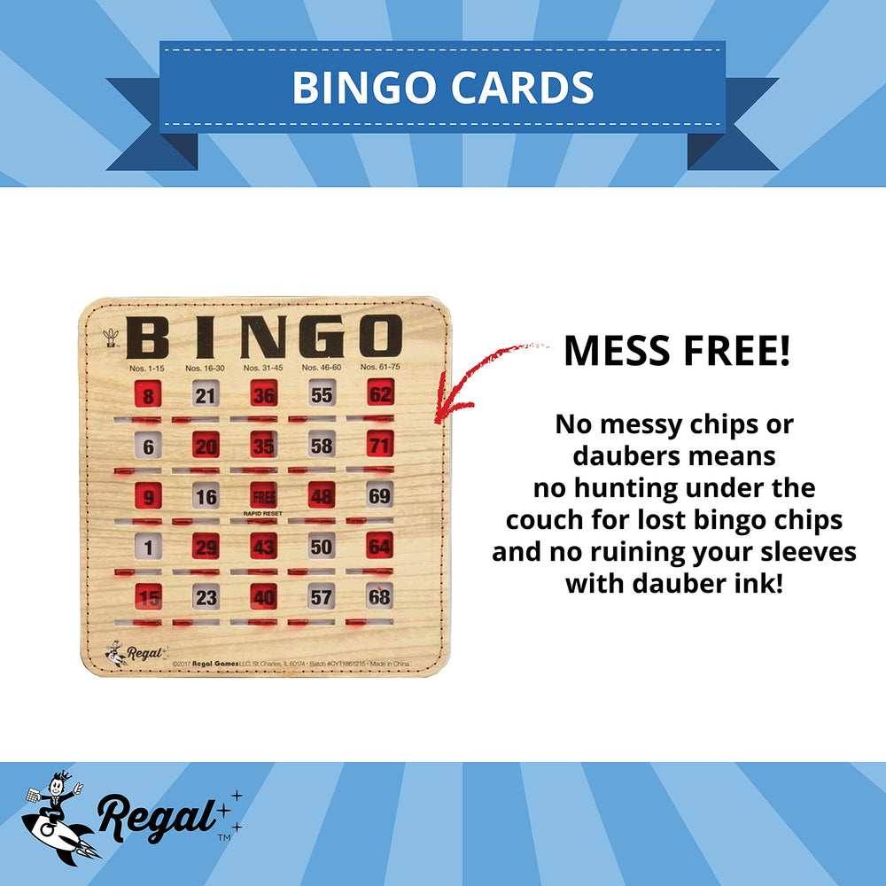 Regal Games bingo cards ideal for large-group gatherings