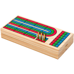 Regal Games cribbage board open layout ready for 2–4 players.