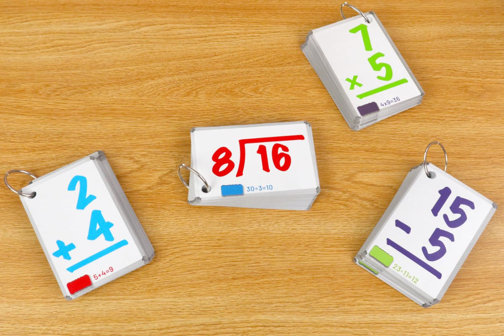 Regal Games ring-based flash cards stay neat and portable for travel.