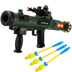 REGLORY toy rocket launcher in dark green with a sturdy build for durable playtime.