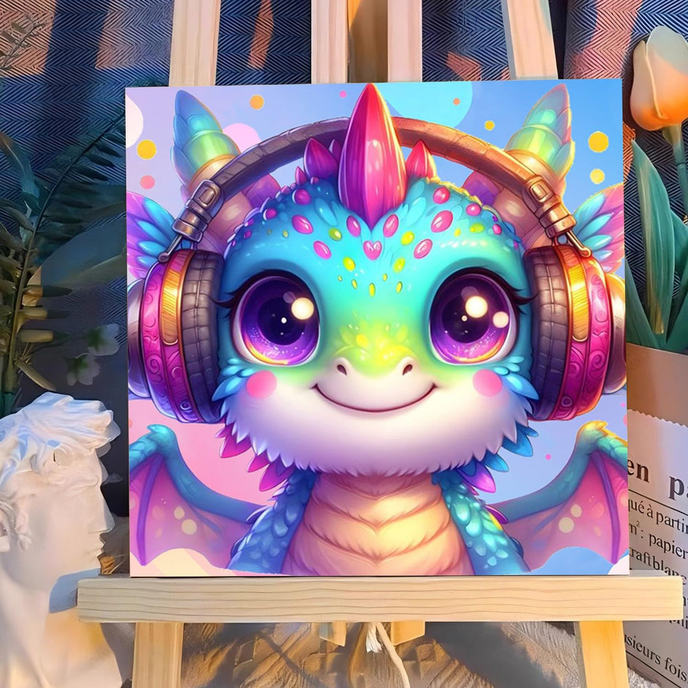 Reivworl dragon paint-by-numbers easel supports practice and display at home.