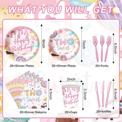 Rejoice Bunny Two Sweet knives and forks for safe, colorful dining at parties