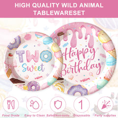 Rejoice Bunny Two Sweet 7-inch plates perfect for desserts and snacks at celebrations
