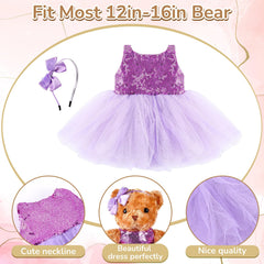 Relaxgiant bow headbands close-up, adds sparkle to plush outfits.