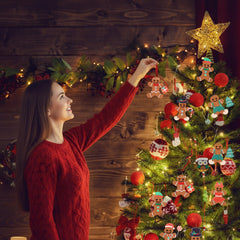 Remagr gingerbread garland decoration for a festive home display.