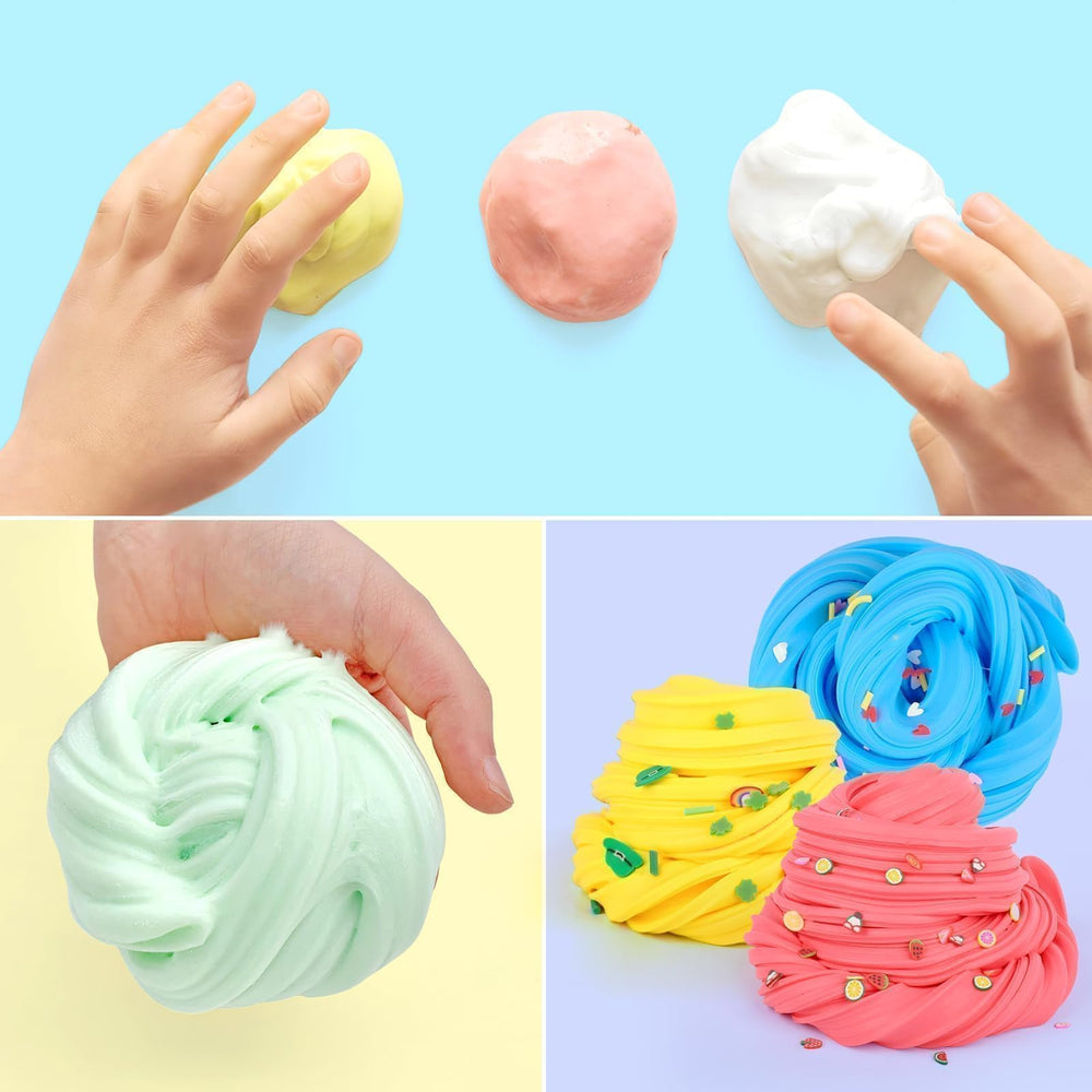 Remethsu butter slime slices and clay add texture variety.