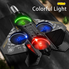 Remote Control Airplane's four-propeller protection keeps flights safe for beginners.