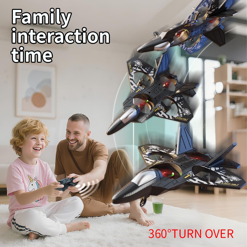 Remote Control Airplane with LED lights adds visibility during day or night flights.