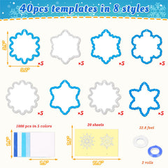 Renbuzhu Decorative sticker sheets add festive details to each suncatcher.