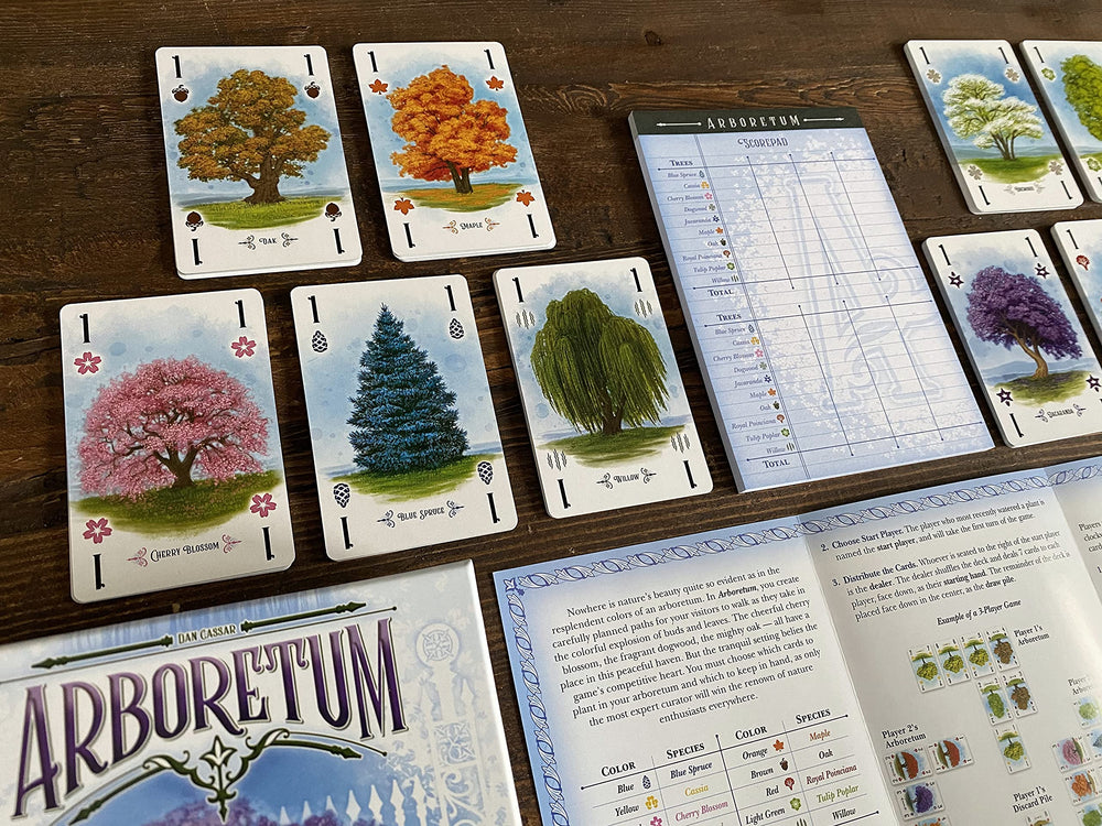 Renegade Arboretum layout close-up illustrating efficient placement of path cards.