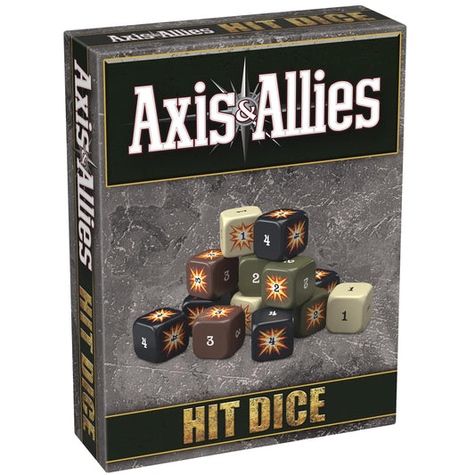 Renegade Game Studios Axis and Allies Hit Dice show 72 dice for faster battle resolution.