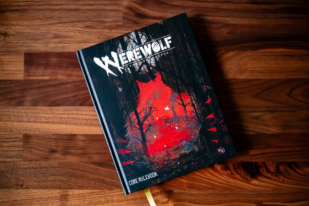 Renegade Games Studios Werewolf hardcover back cover, durable companion for campaigns.