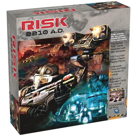 Renegade Risk 2210 A.D. box contents for quick setup and play.
