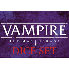 Renegade VTM dice set 5e pack shot shows all 18 premium dice