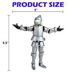 RENGNER knight figure with magnetic feet enabling iron-surface posing and upside-down displays