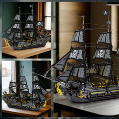 Reobrix Black Pearl ship cannons in action for dynamic play.