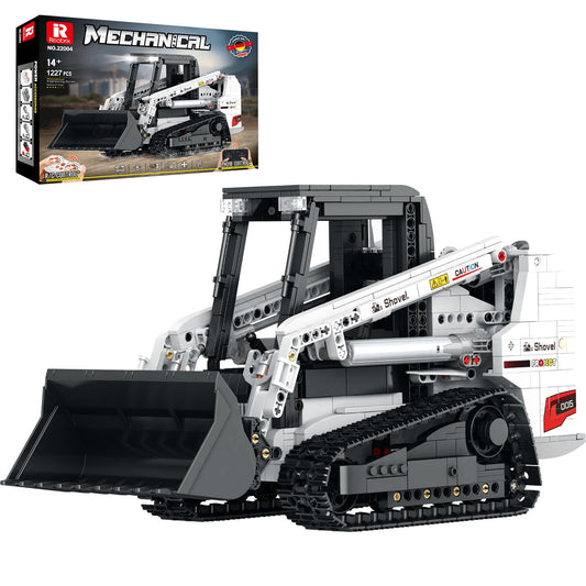 Reobrix Bobcat skid-steer RC control enables precise maneuverability for play