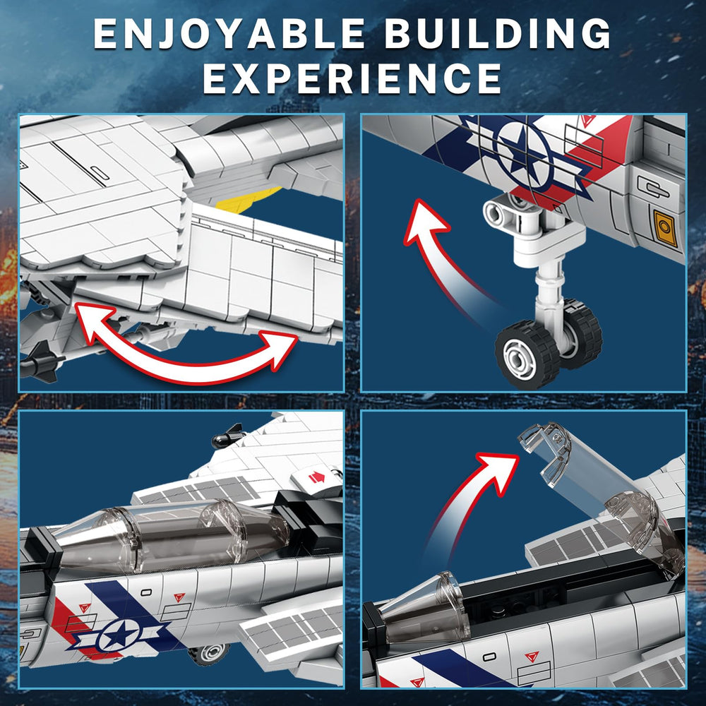 Reobrix F-14 jet interior detail reveals intricate cockpit and internal components